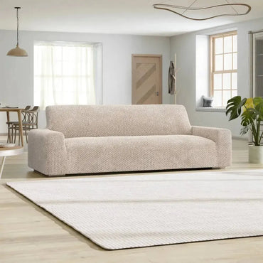 4 Seater Sofa Cover - Beige, Velvet