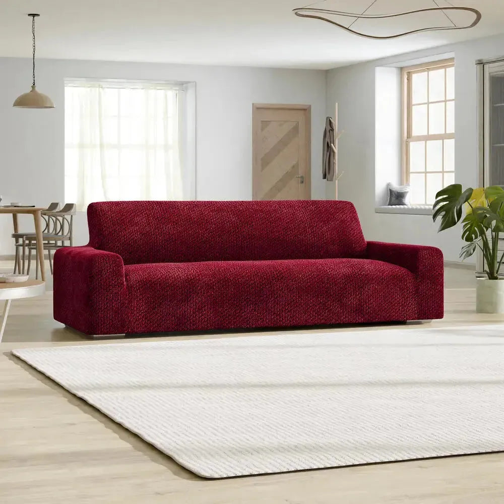 4 Seater Sofa Cover - Bordeaux, Velvet