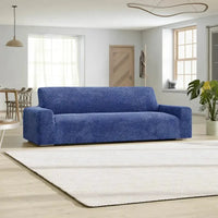 4 Seater Sofa Cover - Blue, Velvet