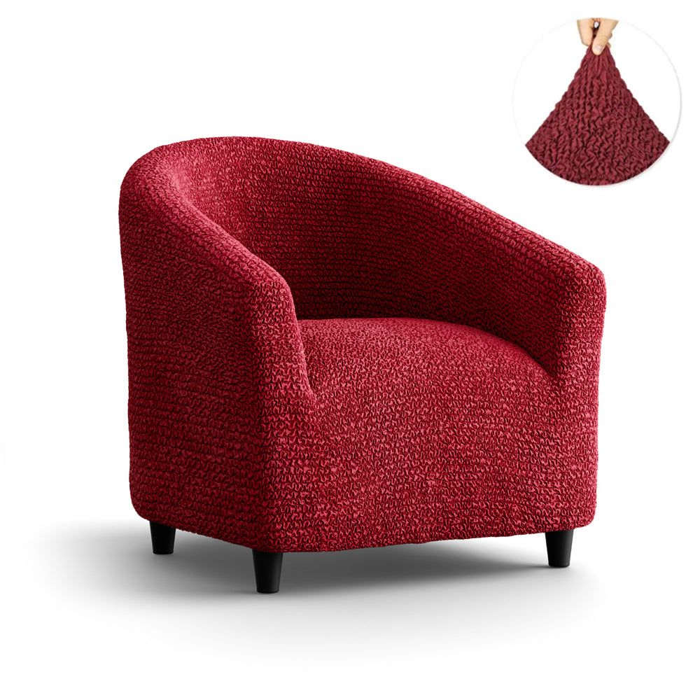 Tub Chair Cover - Bordeaux, Microfibra