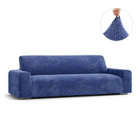 4 Seater Sofa Cover - Blue, Velvet