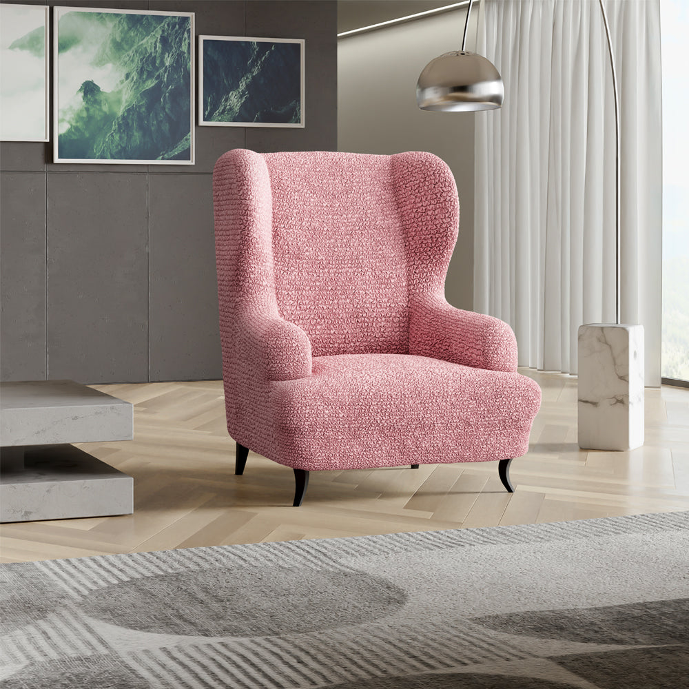 Wing Chair Cover - Bordeaux, Microfibra