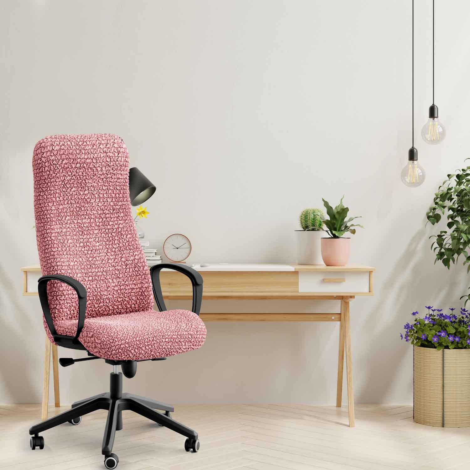 Office chair cover discount pink